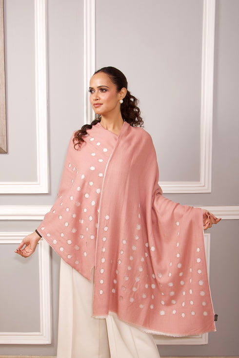 Reversible Twist | Embroidered Wool Silk Stole