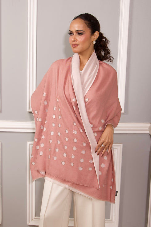 Reversible Twist | Embroidered Wool Silk Stole