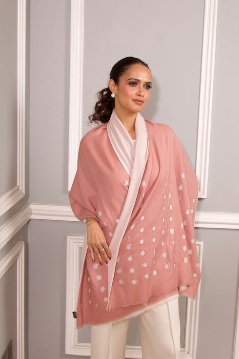 Reversible Twist | Embroidered Wool Silk Stole