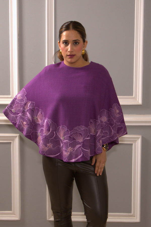 Mauli Poppy Affair| Embroidered Poncho