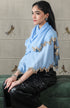 Shimmer Wings | Embroidered Wool Silk Stole