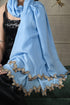 Shimmer Wings | Embroidered Wool Silk Stole