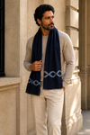 The Statesman | Embroidered Fine Wool Silk Stole