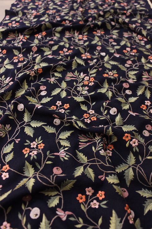 Delicate Notes | Embroidered Pure Cashmere Stole