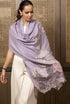 Dusky Lace Blossom | Embroidered Wool Silk Stole