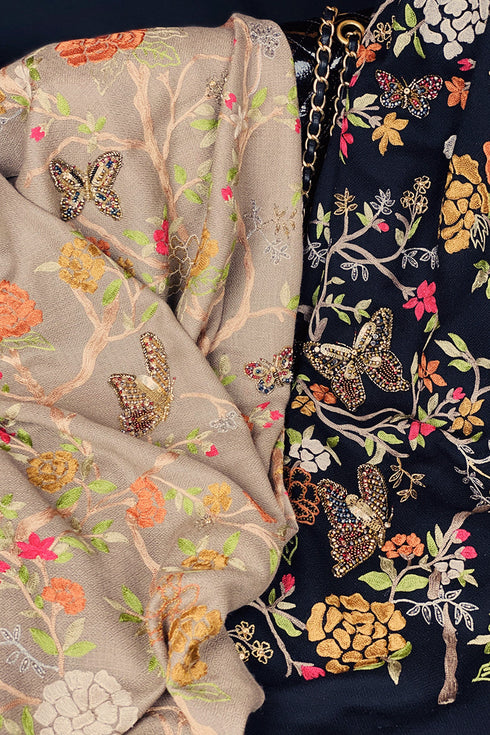 Spellbound | Embroidered Pure Cashmere Stole