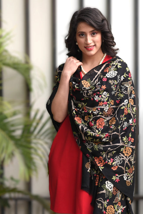 Spellbound | Embroidered Pure Cashmere Stole