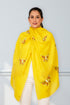 Flirty Flutter | Embroidered Fine Merino Wool Stole