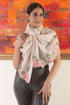 Rosy Petal Wrap | Embroidered Wool Silk Stole