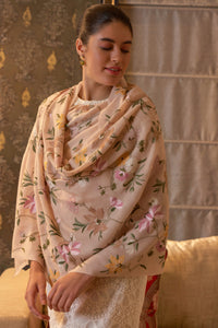 Floral Medley | Embroidered Pure Cashmere Stole
