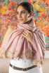 Crystal Lotus Royale | Embroidered Wool Silk Stole