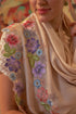 Floral Sprinkle Embroidered Wool Slik Stole