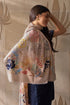 Blazing Bloom Border | Embroidered Wool Silk Stole
