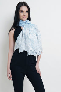 Paisley Crest | Embroidered Wool Silk Stole