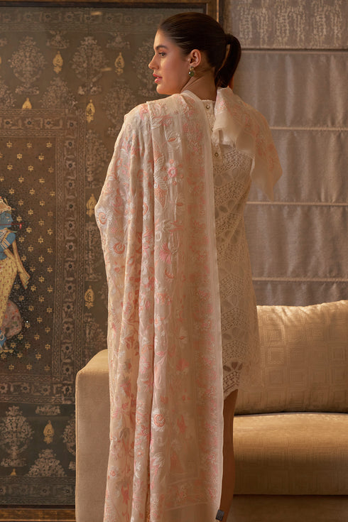 Celestial Valley | Embroidered Pure Cashmere Shawl