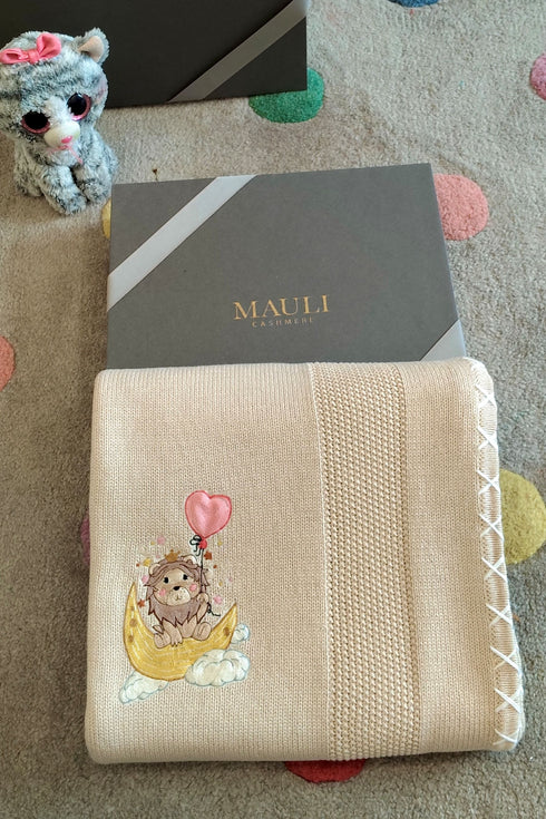 Baby Simba & the Moon Ride | Personalized Baby Blanket