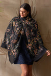 Anemone Garden| Embroidered Pure Cashmere Stole