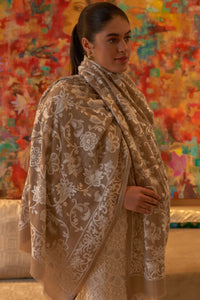 Amaranthine | Embroidered Pure Cashmere Shawl