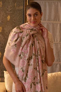 Victoria Floral | Embroidered Pure Cashmere Stole