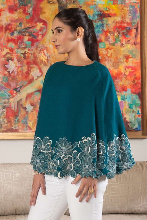 Floral Twirl Poncho