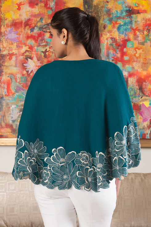 Floral Twirl Poncho