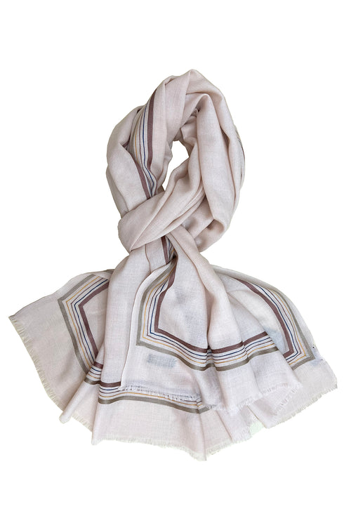Buy Embroidered Fine Wool Silk Stole