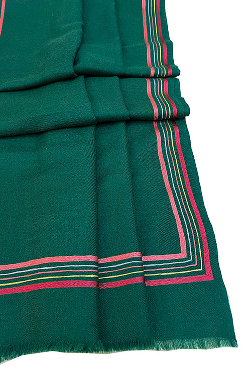 The Capitalist Embroidered Fine Wool Silk Stole