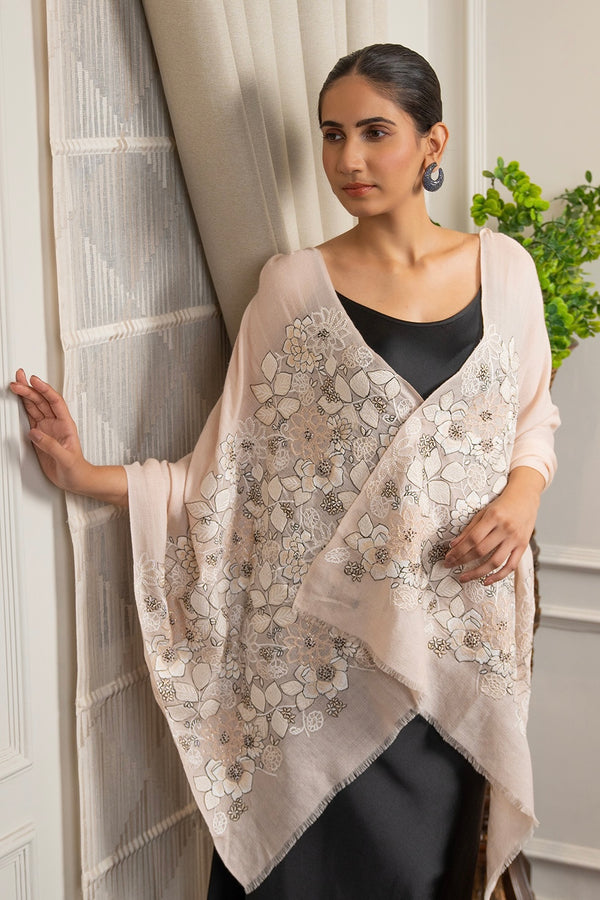 Summer Bloom | Fine Merino Wool Stole