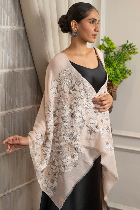 Summer Bloom | Fine Merino Wool Stole