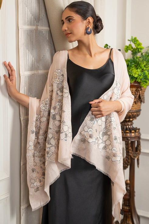 Summer Bloom | Fine Merino Wool Stole