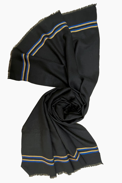 The Prudent Embroidered Fine Wool Silk Stole