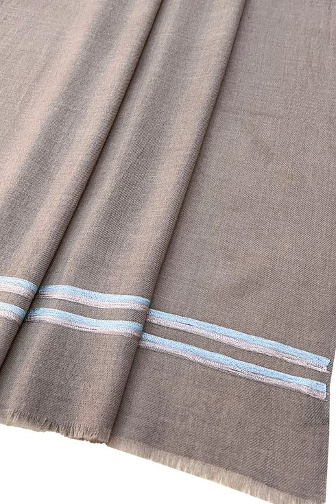 The Prudent | Embroidered Fine Wool Silk Stole