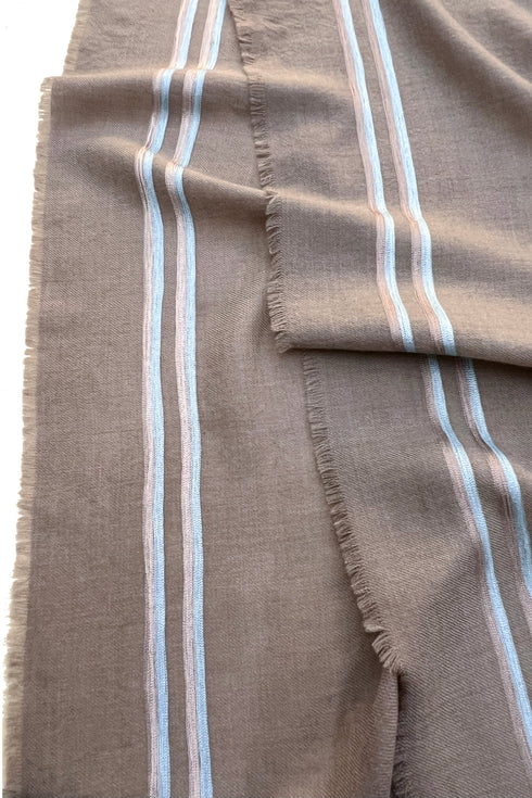 The Prudent | Embroidered Fine Wool Silk Stole