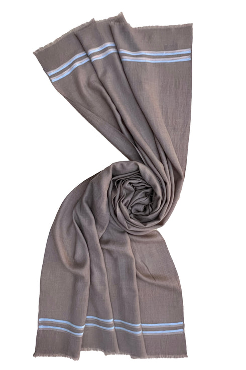 The Prudent | Embroidered Fine Wool Silk Stole