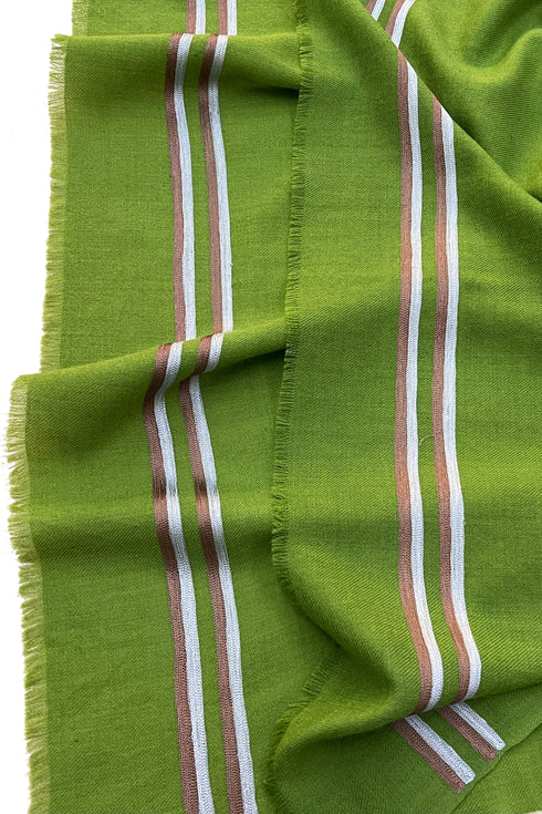 The Prudent | Embroidered Fine Wool Silk Stole