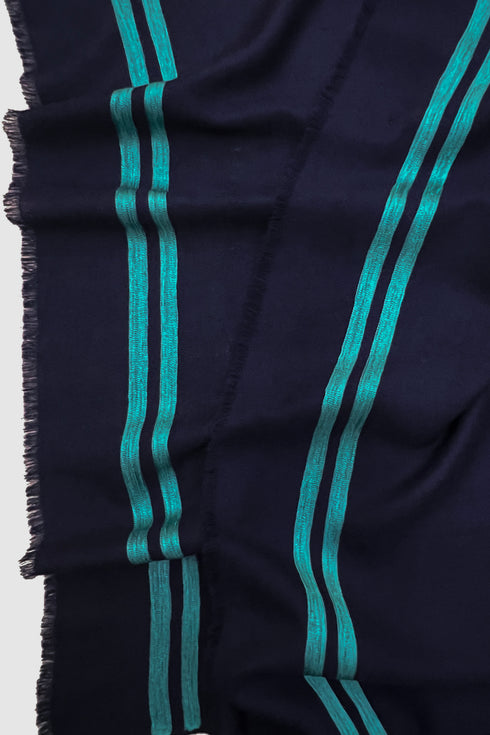 The Prudent | Embroidered Fine Wool Silk Stole