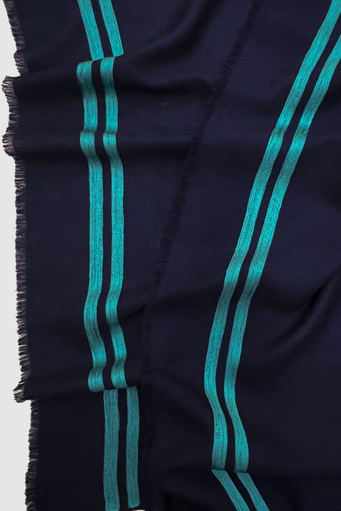 The Prudent | Embroidered Fine Wool Silk Stole