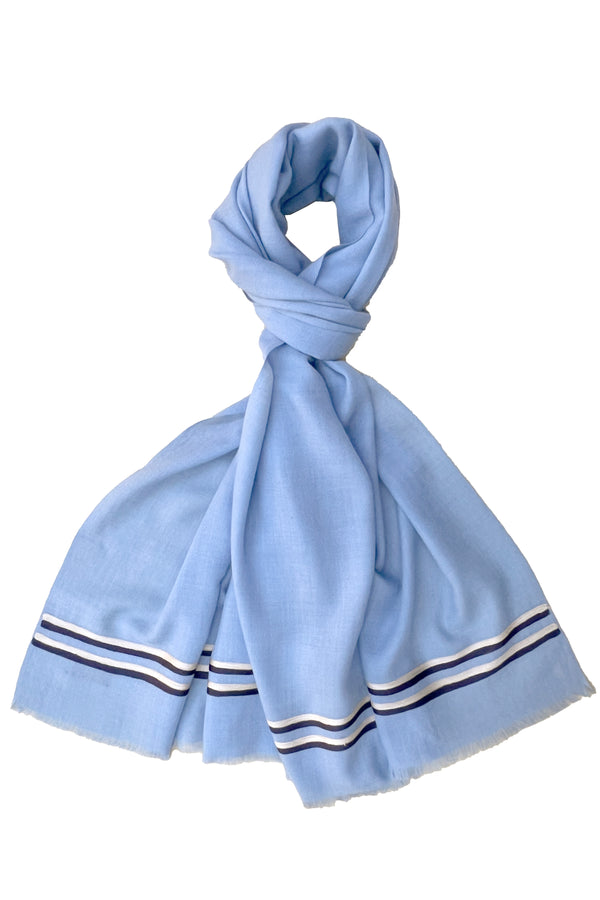 The Prudent | Embroidered Fine Wool Silk Stole