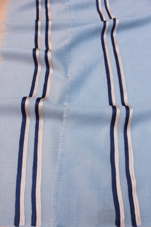 The Prudent | Embroidered Fine Wool Silk Stole