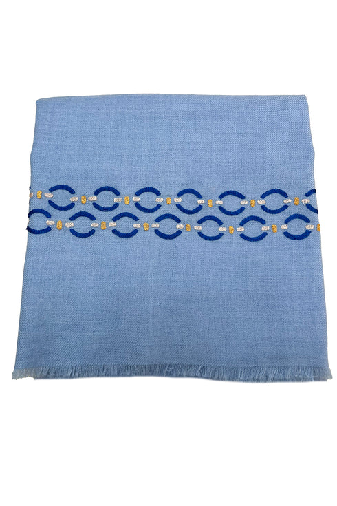 The LinkedIn | Embroidered Fine Wool Silk Stole