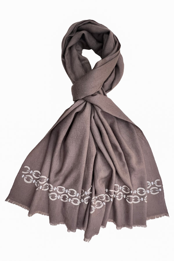 The LinkedIn | Embroidered Fine Wool Silk Stole