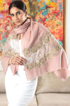 Flora Royale | Embroidered Wool Silk Stole