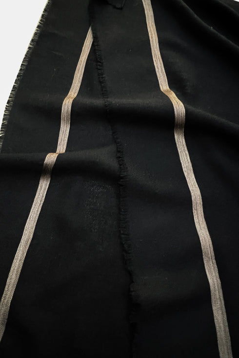 The Statement | Embroidered Fine Wool Silk Stole