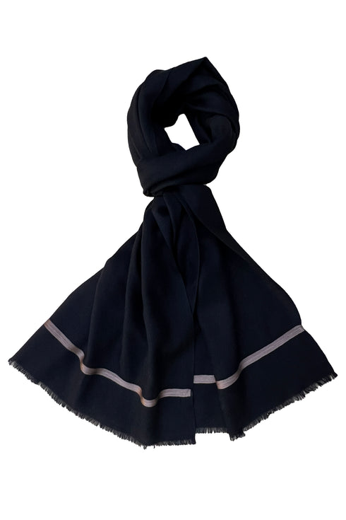 The Statement | Embroidered Fine Wool Silk Stole