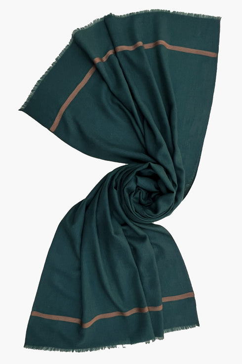 The Statement | Embroidered Fine Wool Silk Stole