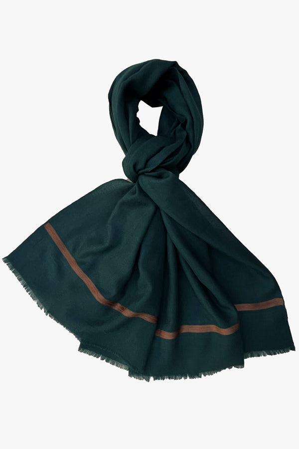 The Statement | Embroidered Fine Wool Silk Stole