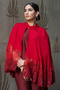 Floral Inlay Lace Cape