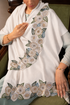 Gold Rose | Embroidered Wool Silk Stole