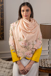 Spring Bloom | Embroidered Wool Silk Stole