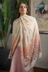 Coral Blossom | Embroidered Wool Silk Stole